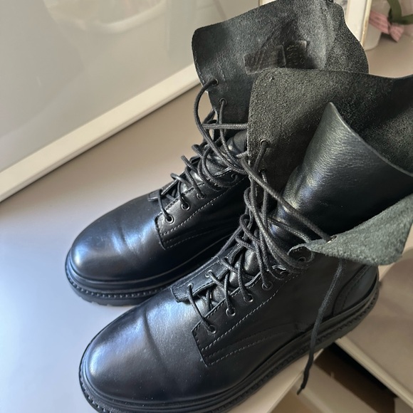 Isabel Marant Black Combat Boots - Picture 1 of 4